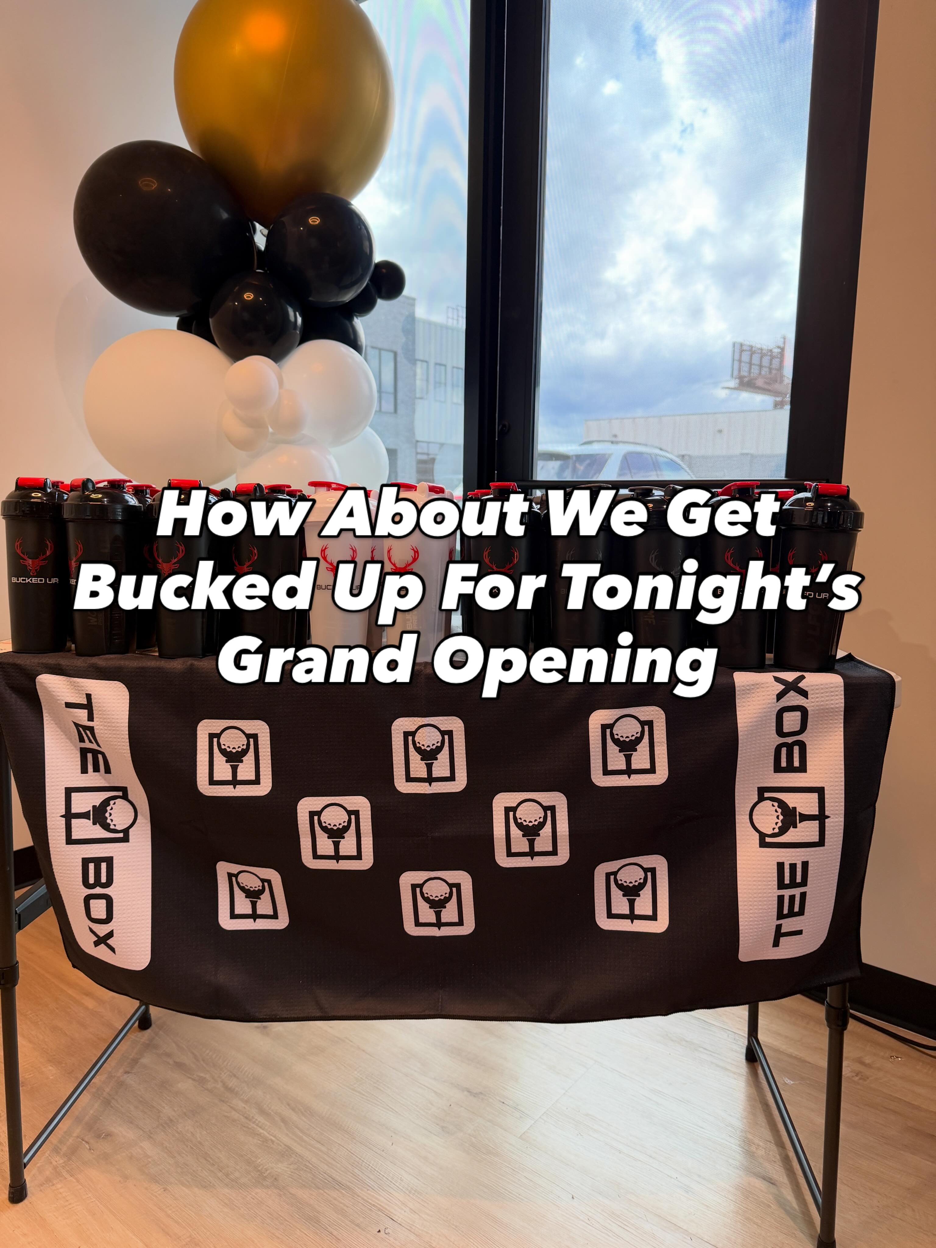 Huge shout out to @Buckedup for helping sponsor today&rsquo;s event. Tee Box Grand Opening tonight 5-9pm don&rsquo;t miss out!!