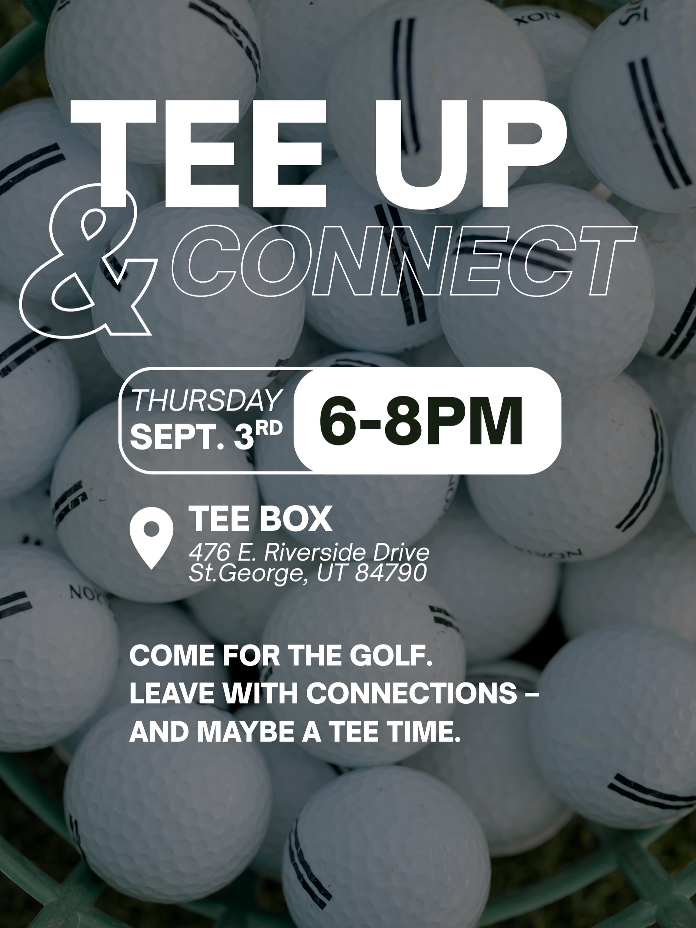 TONIGHT from 6&ndash;8 PM! ⛳️

Guys, come check out the Tee Box, make some new connections, hit a few balls, and maybe leave with your next tee time booked. 👏🏼

See you tonight!